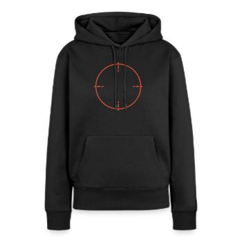 Fadenkreuz / crosshairs (1c) - Frauen Premium Bio Hoodie - Schwarz - Vorne - Julia (174cm)