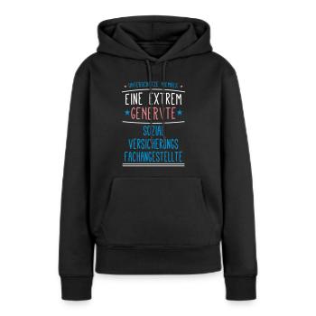 Sozialversicherungsfachangestellte Beruf - Geschen - Frauen Premium Bio Hoodie - Schwarz - Vorne - Julia (174cm)
