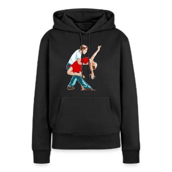 ballerina ballett dance dancer tanz taenzer yoga45 - Frauen Premium Bio Hoodie - Schwarz - Vorne - Julia (174cm)