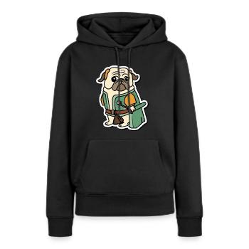 Mittelalter - Frauen Premium Bio Hoodie - Schwarz - Vorne - Julia (174cm)
