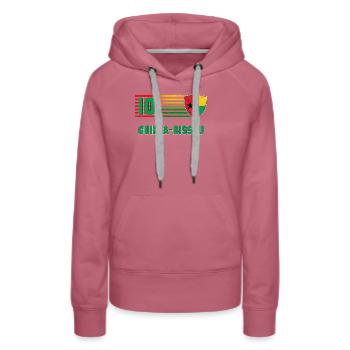 Guinée-Bissau - Sweat à capuche Premium bio Femme - mauve - Devant - Isabella (175cm)