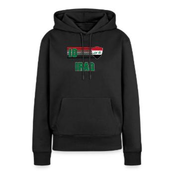 Irak - Sweat à capuche Premium bio Femme - noir - Devant - Julia (174cm)