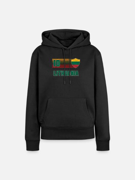 Litauen - Frauen Premium Bio Hoodie - Schwarz