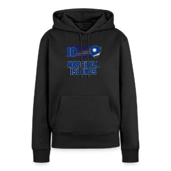 Marshall (Îles) - Sweat à capuche Premium bio Femme - noir - Devant - Julia (174cm)