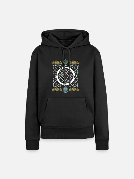 O - Frauen Premium Bio Hoodie - Schwarz