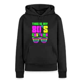 80er Jahre Bad Taste - Frauen Premium Bio Hoodie - Schwarz - Vorne - Julia (174cm)