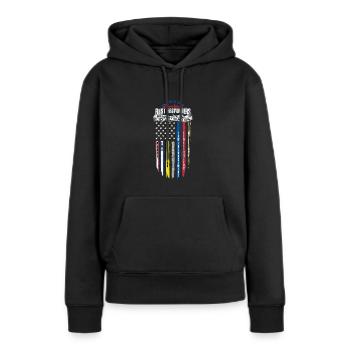 America's first responder bravery in action Nurse - Women’s Premium Organic Hoodie - black - Front - Julia (174cm)