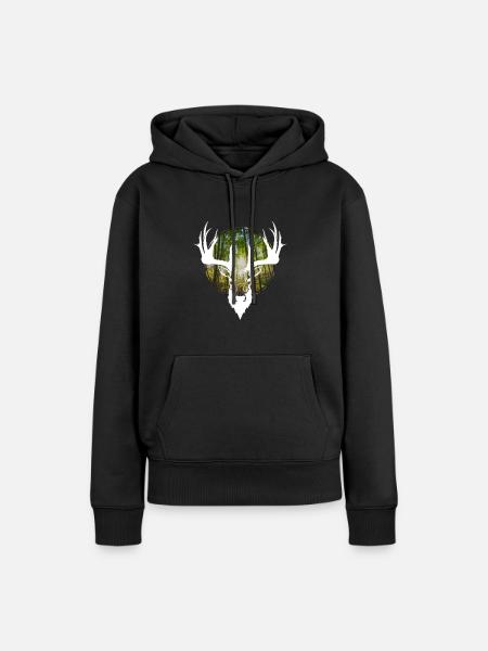 Bayrischer hirsch - Frauen Premium Bio Hoodie - Schwarz