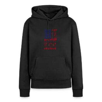Amerikanische Flagge aus Golfzubehör - Ausflug - Frauen Premium Bio Hoodie - Schwarz - Vorne - Julia (174cm)