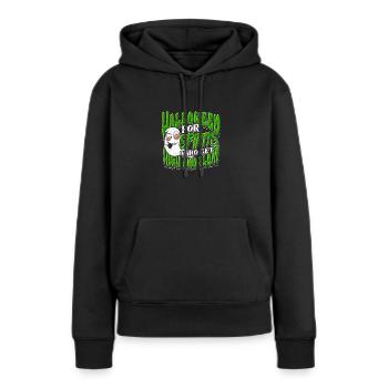 Halloweed pour les esprits qui se défoncent et flottent - - Sweat à capuche Premium bio Femme - noir - Devant - Julia (174cm)