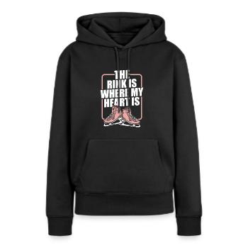 Eislaufen Wortspiel Eiskunstlauf - Frauen Premium Bio Hoodie - Schwarz - Vorne - Julia (174cm)