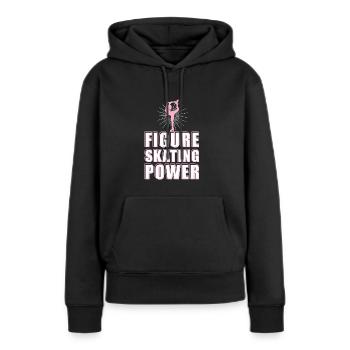 Eislaufen Wortspiel Eiskunstlauf - Frauen Premium Bio Hoodie - Schwarz - Vorne - Julia (174cm)
