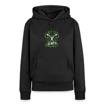 Spielt mit scharfem Objekt - Doppelaxt - Frauen Premium Bio Hoodie - Schwarz - Vorne - Julia (174cm)