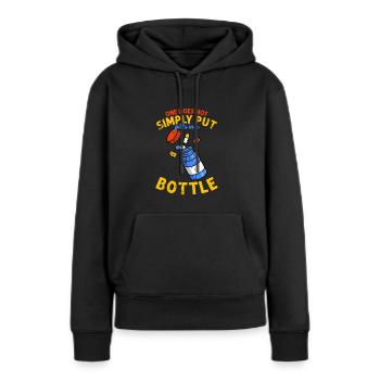 On ne se contente pas de mettre des pilules dans une bouteille - des pilules - Sweat à capuche Premium bio Femme - noir - Devant - Julia (174cm)
