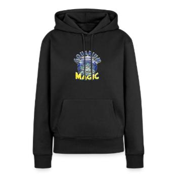 Magie de l’aquarium - Aquarium - Sweat à capuche Premium bio Femme - noir - Devant - Julia (174cm)
