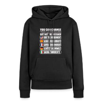 Speichern Sie Die Planetenumgebung - Frauen Premium Bio Hoodie - Schwarz - Vorne - Julia (174cm)