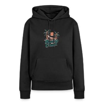 Sunsets and chill - Sunset - Women’s Premium Organic Hoodie - black - Front - Julia (174cm)