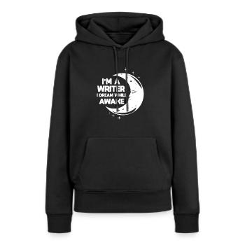 Poète Poésie Poète Poésie I Don - Sweat à capuche Premium bio Femme - noir - Devant - Julia (174cm)