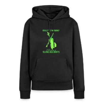 Gooey Symphony: A Harmony of Slime Delights - - Sweat à capuche Premium bio Femme - noir - Devant - Julia (174cm)
