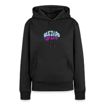 Blizzard Babe - Neige - Sweat à capuche Premium bio Femme - noir - Devant - Julia (174cm)