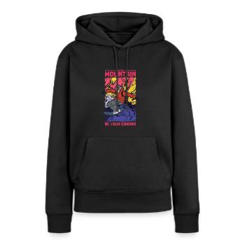 Que la montagne soit votre toile - Snowboard - Sweat à capuche Premium bio Femme - noir - Devant - Julia (174cm)