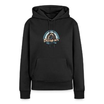 BEST DESIGNER EVER - Excellence - Women’s Premium Organic Hoodie - black - Front - Julia (174cm)