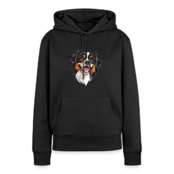 Épagneul tibétain | Épagneul tibétain | Illustration de dessin animé - Sweat à capuche Premium bio Femme - noir - Devant - Julia (174cm)