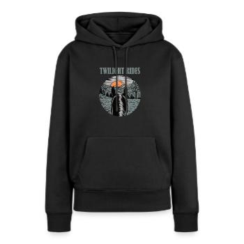 Stallion, mare or foal - Women’s Premium Organic Hoodie - black - Front - Julia (174cm)