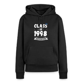 Réunion de la classe de 1998 - Sweat à capuche Premium bio Femme - noir - Devant - Julia (174cm)