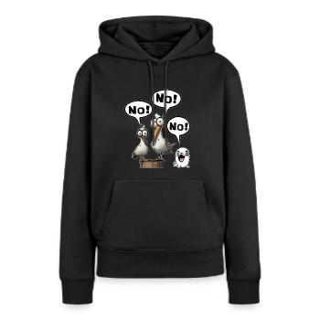 no, nope, maybe later, saying, funny, fun - Women’s Premium Organic Hoodie - black - Front - Julia (174cm)