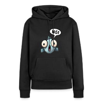 Fisch Nein no Nö Nee Spruch Lustiges Funshirt - Women’s Premium Organic Hoodie - black - Front - Julia (174cm)