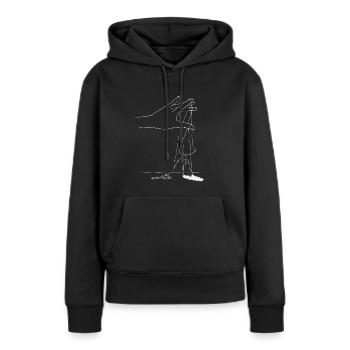 Breaking Free - Frauen Premium Bio Hoodie - Schwarz - Vorne - Julia (174cm)