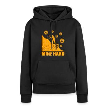 Altcoin Crypto BTC Currency Blockchain ETH Mining - Frauen Premium Bio Hoodie - Schwarz - Vorne - Julia (174cm)