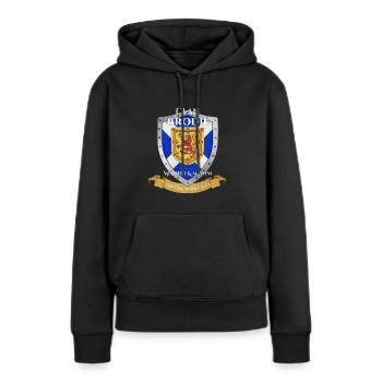 Brodie Scottish Family Clan Bouclier d’Écosse - Sweat à capuche Premium bio Femme - noir - Devant - Julia (174cm)