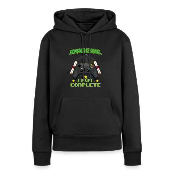 Highschool Level Complete Gaming Graduation - Frauen Premium Bio Hoodie - Schwarz - Vorne - Julia (174cm)