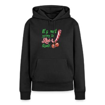 Ironic Candy Cane Lover Pervers Cadeau de Noël - Sweat à capuche Premium bio Femme - noir - Devant - Julia (174cm)