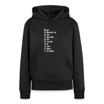 Ju Jutsu Kampfsportler Kampfsport Geschenk - Frauen Premium Bio Hoodie - Schwarz - Vorne - Julia (174cm)