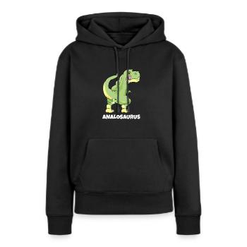Analosaurus T-Rex Pervers Lgbtq Dictons Cadeau - Sweat à capuche Premium bio Femme - noir - Devant - Julia (174cm)