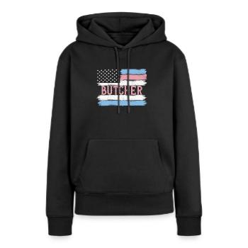 Idée cadeau du chef américain Pride Slaughter - Sweat à capuche Premium bio Femme - noir - Devant - Julia (174cm)