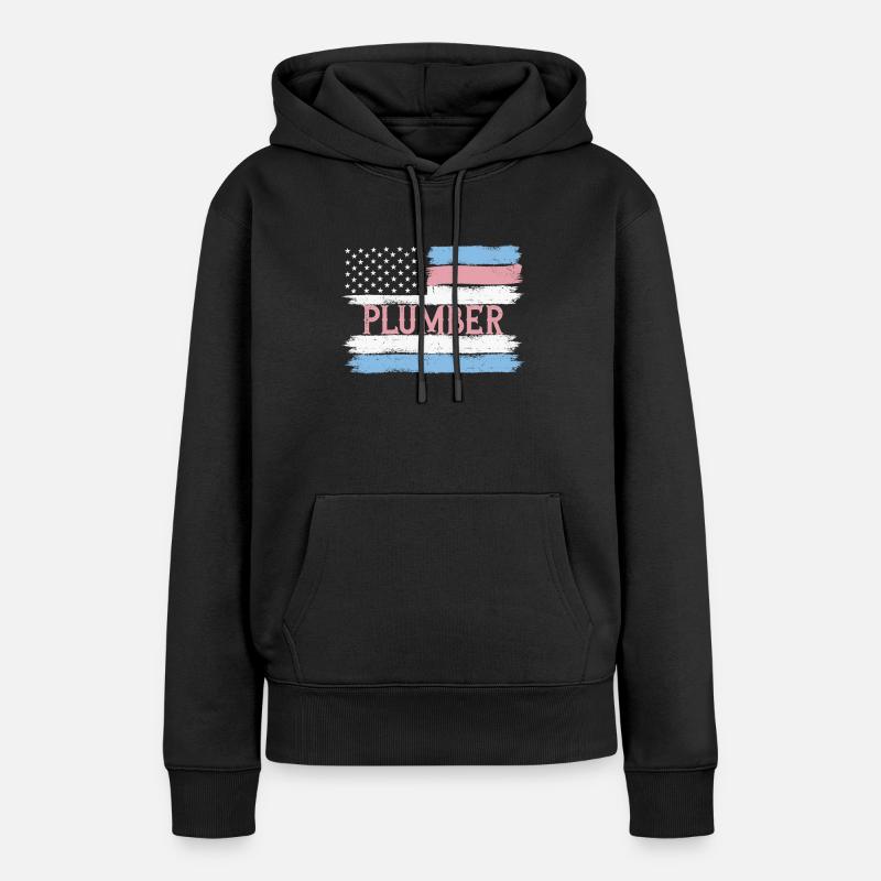 US Pride Ingénieur en chauffage Pipe Fitter Idée cadeau - Sweat à capuche Premium bio Femme - noir