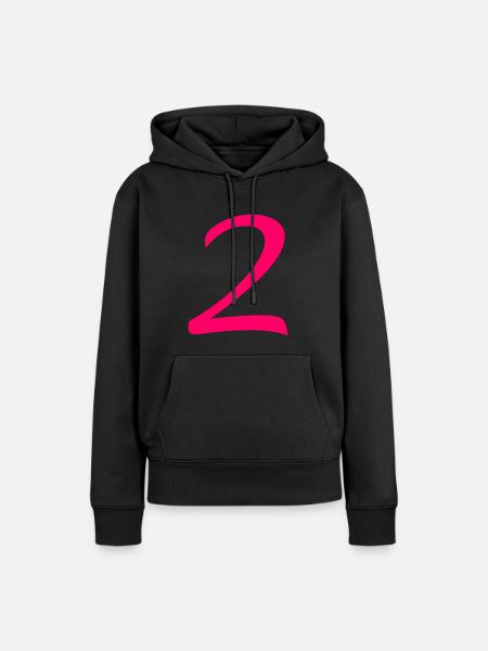 2 - Frauen Premium Bio Hoodie - Schwarz