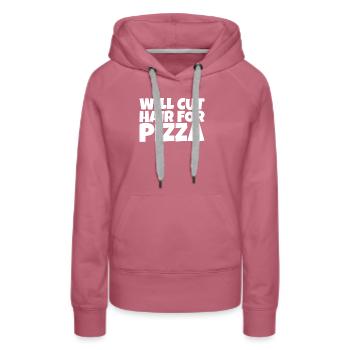 Coiffeur Barbier Coiffeur Pizza Lover Cadeau - Sweat à capuche Premium bio Femme - mauve - Devant - Isabella (175cm)