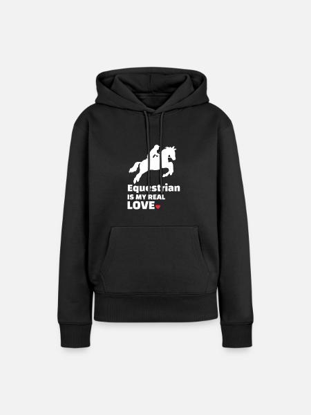 Reiter Pferdeliebhaber - Frauen Premium Bio Hoodie - Schwarz