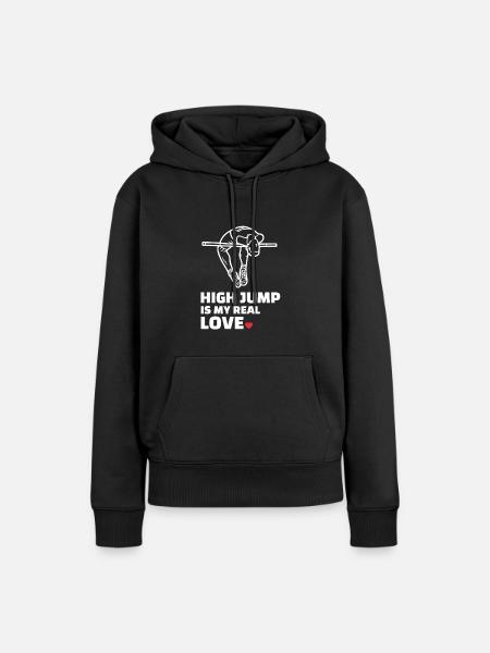 Ich Liebe Hochsprung - Frauen Premium Bio Hoodie - Schwarz
