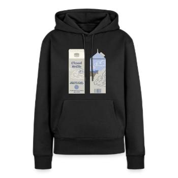 Cloud Milk Cartons - Women’s Premium Organic Hoodie - black - Front - Julia (174cm)