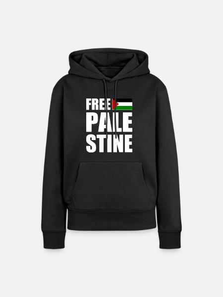 Free palestine - Frauen Premium Bio Hoodie - Schwarz