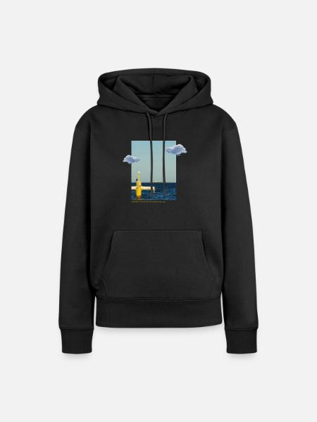 Entspannung am Meer - Frauen Premium Bio Hoodie - Schwarz