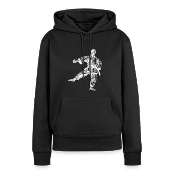 Karate Gegner Sparring Partner Kampfkünste - Frauen Premium Bio Hoodie - Schwarz - Vorne - Julia (174cm)