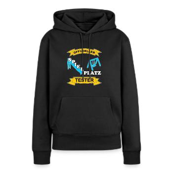 Spielplatz Tester - Frauen Premium Bio Hoodie - Schwarz - Vorne - Julia (174cm)