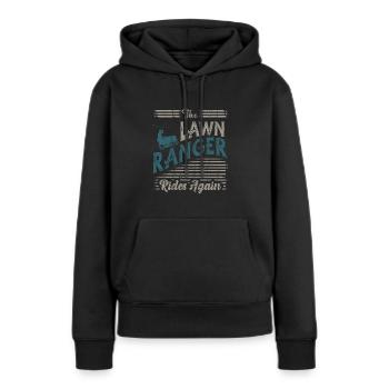 We Ride At Dawn Dad Lawn Mower Make Laugh Day Yard - Women’s Premium Organic Hoodie - black - Front - Julia (174cm)
